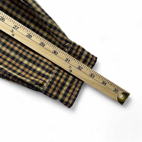 Carhartt Button Down Shirt Chest Pocket Brown Plaid Long Sleeve Collared Size L - Picture 13 of 14